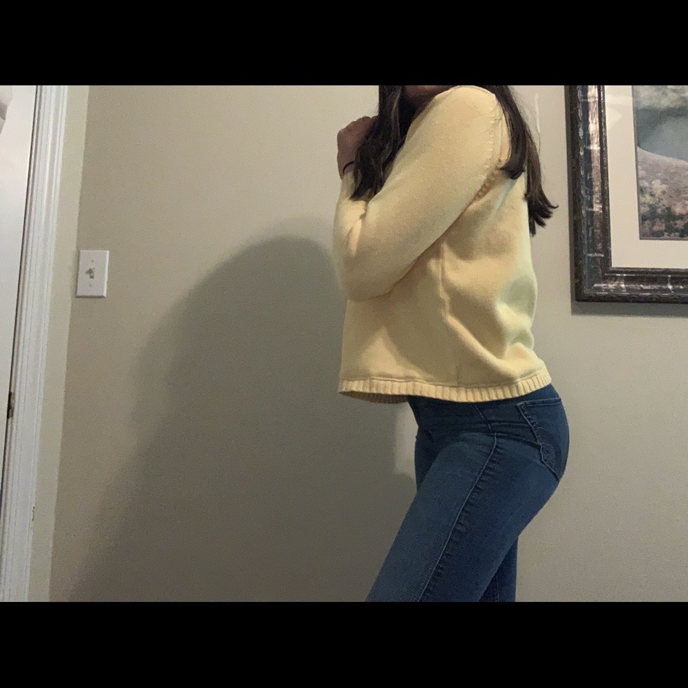 cozy yellow sweater!